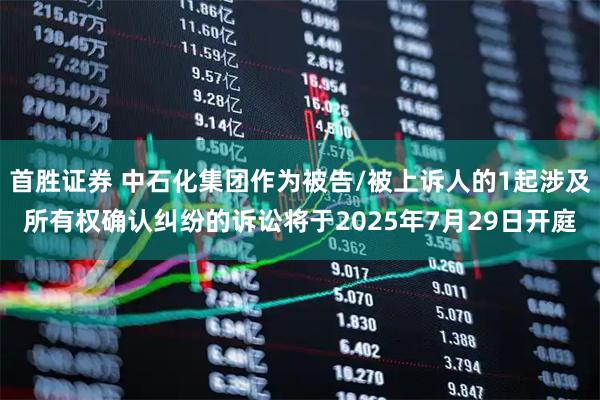 首胜证券 中石化集团作为被告/被上诉人的1起涉及所有权确认纠纷的诉讼将于2025年7月29日开庭